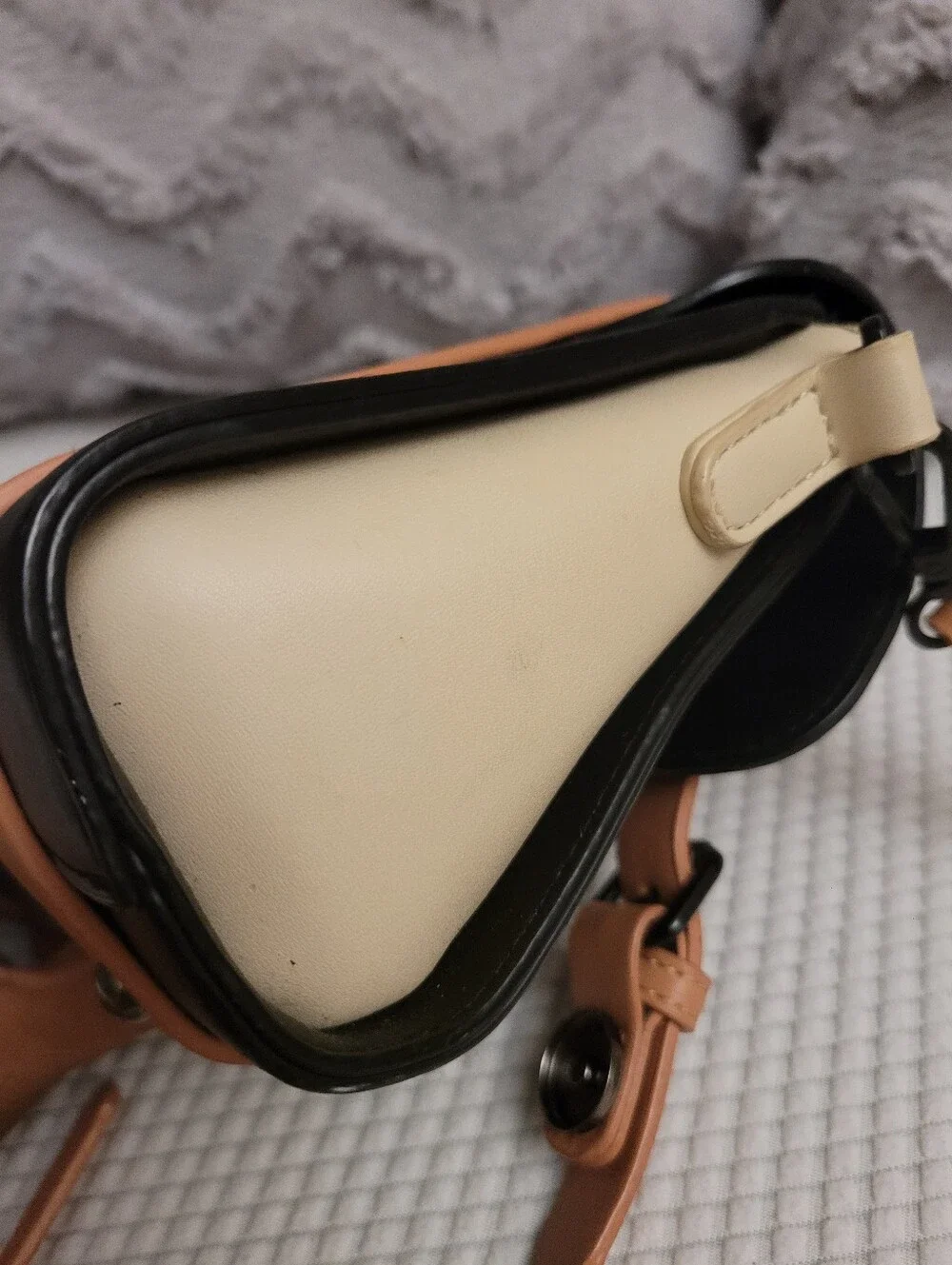 Pixie Mood Classic Black and Tan Crossbody Satchel - 8
